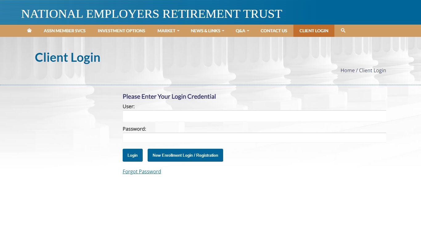 Client Login – National Employers Retirement Trust - nert.com